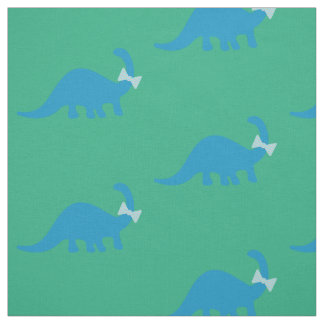 Dinosaur Fabric l Cute Blue Green Pattern