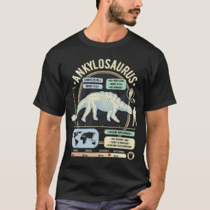 Dinosaur Facts Ankylosaurus Science & Anatomy Gift T-Shirt