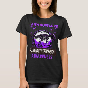 Dinosaur Faith Hope Love PULMONARY HYPERYENSION T-Shirt