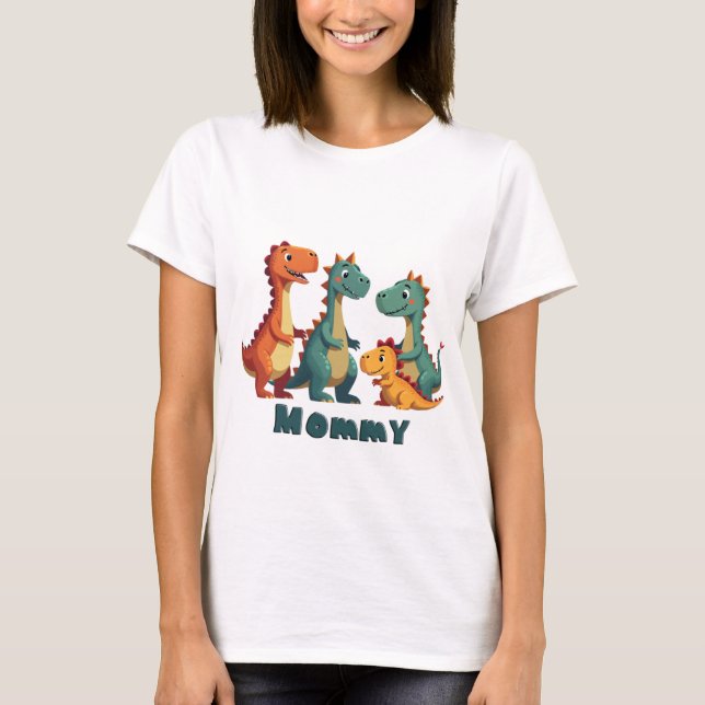 Dinosaur Family T-Shirt (mummy) (Front)