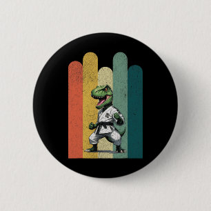 Dinosaur Fans Brave Karate Pride Courage Strength  6 Cm Round Badge