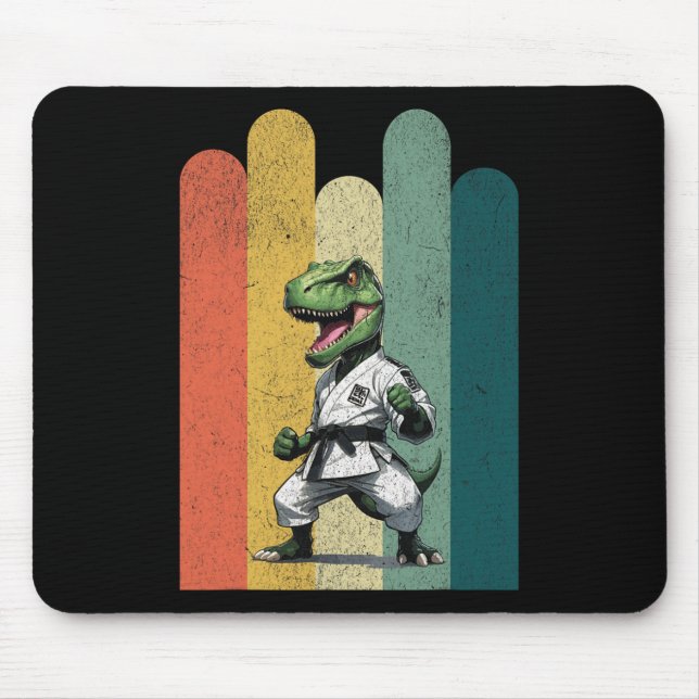 Dinosaur Fans Brave Karate Pride Courage Strength  Mouse Pad (Front)