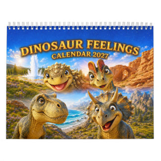 Dinosaur Feelings 2027: Cute & Colourful Kids’ Din Calendar