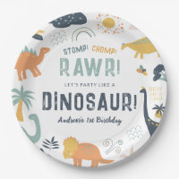 Dinosaur First Birthday Stomp Chomp Roar