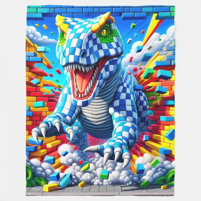Dinosaur Fleece Blanket (Front)