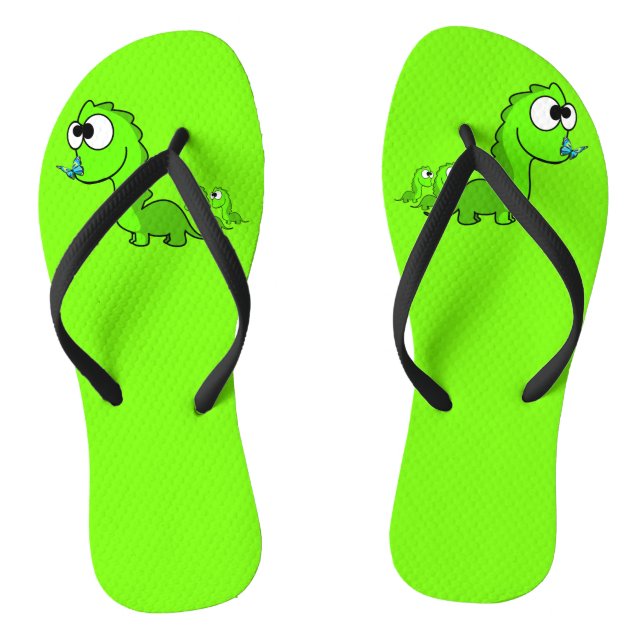 Dinosaur  Flip Flops (Footbed)