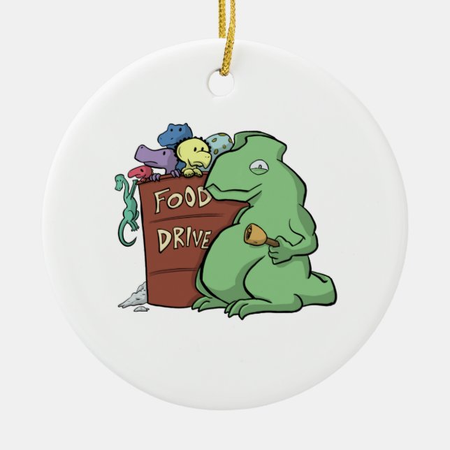 Dinosaur Food Drive Ornament (Front)