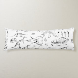 Dinosaur Fossil Bones Pattern Body Cushion