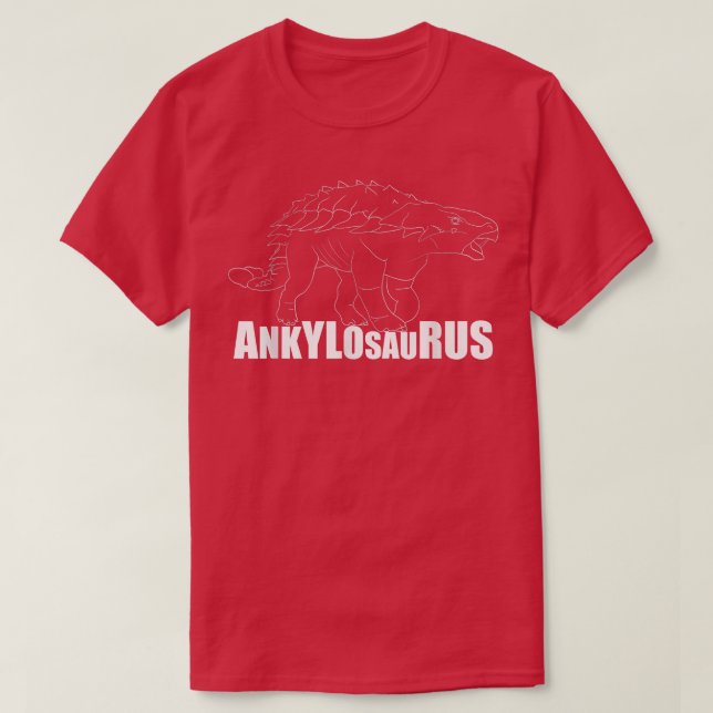 Dinosaur Fossil Skeleton Ankylosaurus T-Shirt (Design Front)