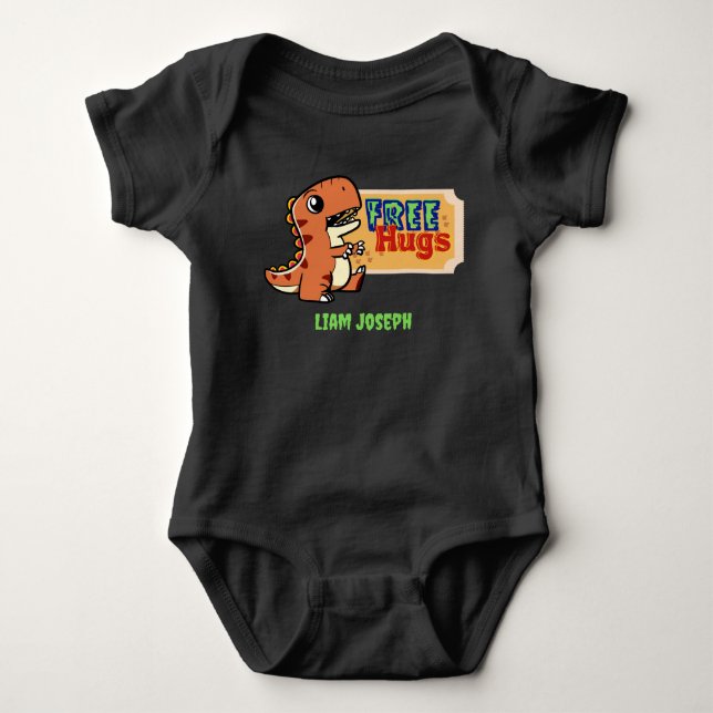 Dinosaur Free Hugs Baby/toddler/kids Apparel  Baby Bodysuit (Front)