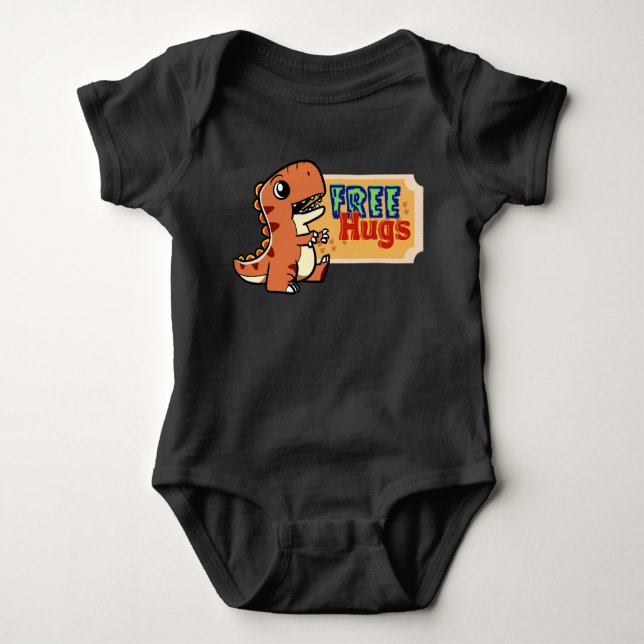 Dinosaur Free Hugs Baby/toddler/kids Apparel  Baby Bodysuit (Front)