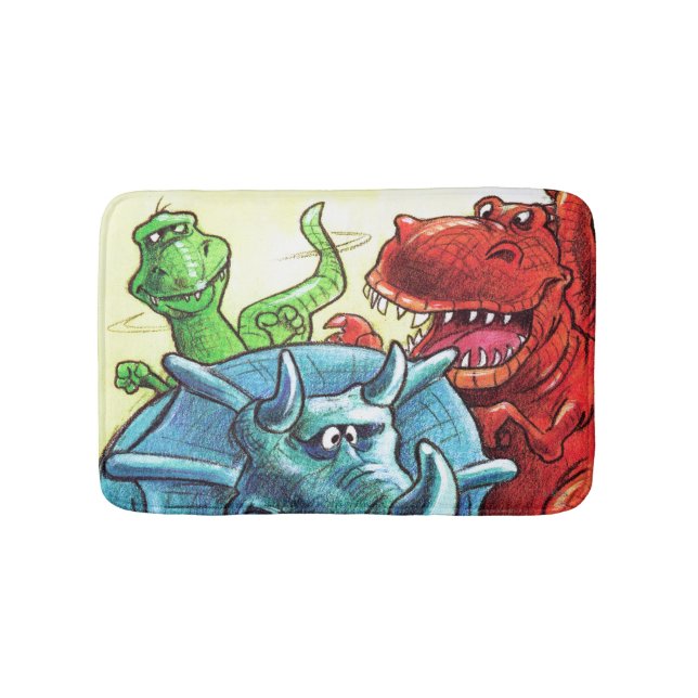Dinosaur Friends Bath Mat (Front)