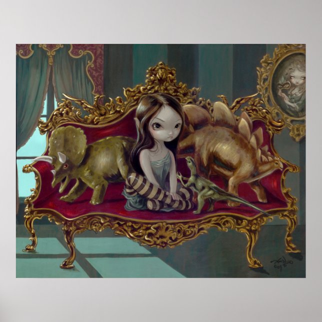 Dinosaur Friends I lowbrow gothic fantasy Print (Front)