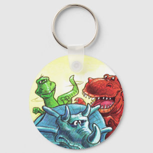 Dinosaur Friends Key Ring