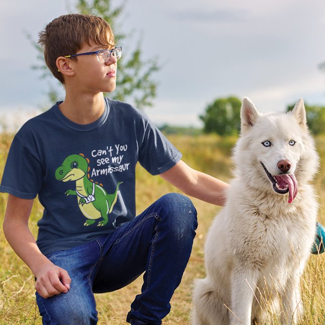 Dinosaur Fun Broken Arm Sympathy Novelty T-Shirt (Creator Uploaded)