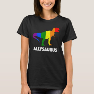 Dinosaur Gay Pride Rainbow Flag LGBT Lesbian Bisex T-Shirt
