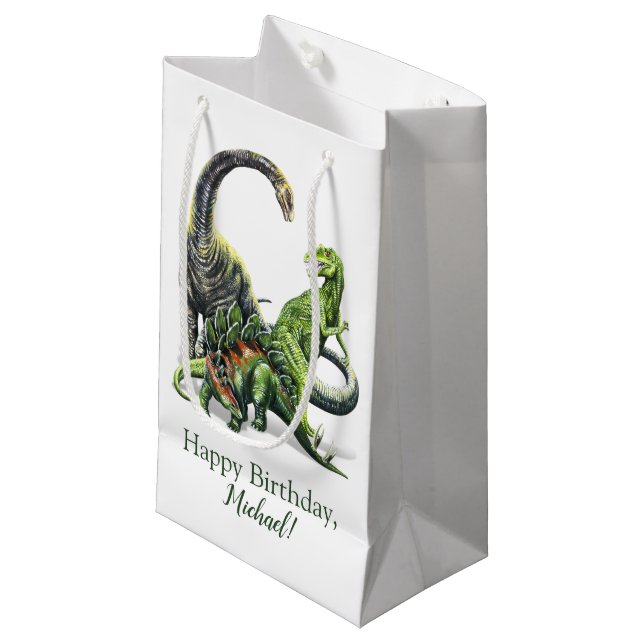 Dinosaur Gift Bag (Front Angled)