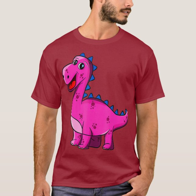 Dinosaur Gifts Pink Dinosaurs for Girls Dino T-Shirt (Front)