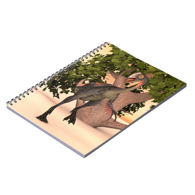 Dinosaur Gigantoraptor Spiral Notebook (Left Side)
