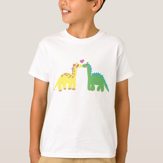 DINOSAUR & GIRAFFE T-Shirt (Front)