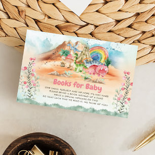 Dinosaur Girl 1st Birthday Party Enclosure Card