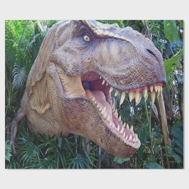 Dinosaur glossy wrapping paper for kids (Flat)