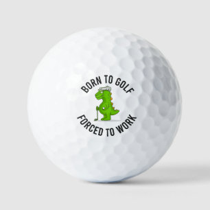 Dinosaur golfer born to golf force to work balls