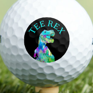 Dinosaur Golfing Joke Tee Rex Golf Balls