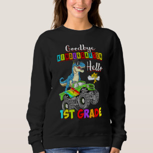 Dinosaur Goodbye Kindergarten Back To School Hello Sweatshirt