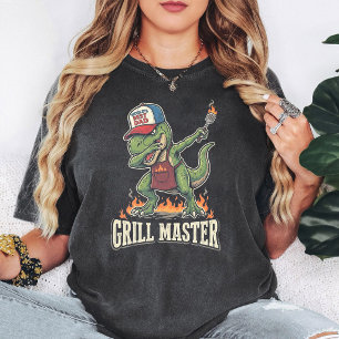 Dinosaur Grill Master World'S Best Dad Bbq T-Shirt