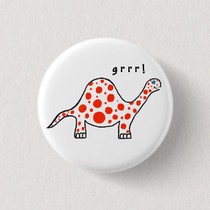 Dinosaur Grrr! Button Badge