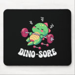 Dinosaur Gym Fitness Lifting Weights Workout Cute  Mouse Pad<br><div class="desc">Dinosaur Gym Fitness Lifting Weights Workout Cute Dino Sore</div>