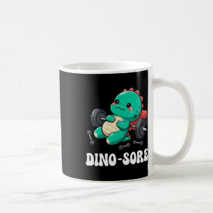 Dinosaur Gym Workout Fitness Lifting Weights Cute Coffee Mug