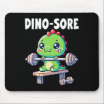 Dinosaur Gym Workout Fitness Lifting Weights Cute  Mouse Pad<br><div class="desc">Dinosaur Gym Workout Fitness Lifting Weights Cute Dino Sore</div>