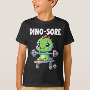 Dinosaur Gym Workout Fitness Lifting Weights Cute  T-Shirt