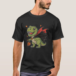 Dinosaur Halloween Spooky Dino Lover Scary Trick O T-Shirt