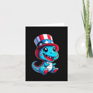 Dinosaur Happy 4th Of July Independence Day Men Wo Card