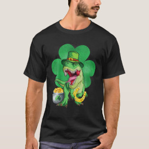 Dinosaur Happy St Pat Trex Day Tee Dino St Patrick
