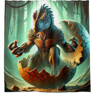 Dinosaur Hatching Art Shower Curtain