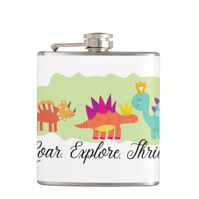 Dinosaur Hip Flask (Front)