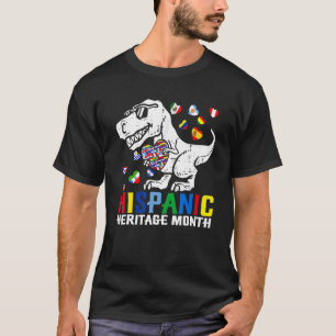 Dinosaur Hispanic Heritage Month National Latino F T-Shirt