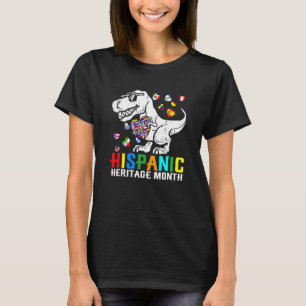 Dinosaur Hispanic Heritage Month National Latino F T-Shirt