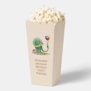 Dinosaur holding Balloons Popcorn Favour Box
