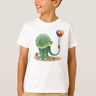 Dinosaur holding Balloons T-Shirt