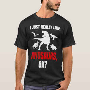 Dinosaur I Love Dinosaurs Roaring Rex Dino T-Shirt