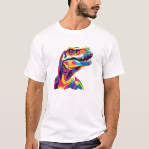 Dinosaur Illustration Watercolour Art Painting T-Shirt