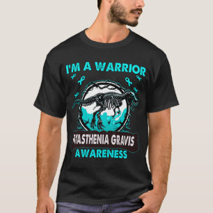 Dinosaur I'm A Warrior MYASTHENIA GRAVIS Awareness T-Shirt