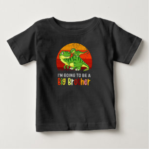 Dinosaur I'm Going to Be A Big Brother Baby T-Shirt