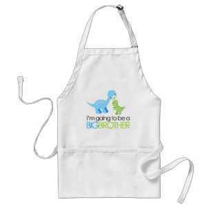 Dinosaur I'm Going to Be A Big Brother Standard Apron