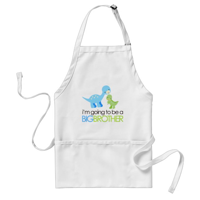 Dinosaur I'm Going to Be A Big Brother Standard Apron (Front)